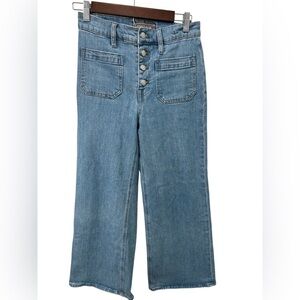 Point Sur High-Waisted Wide-Leg Cropped Denim Jeans Size 25